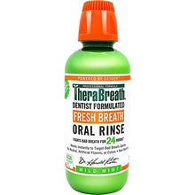 Load image into Gallery viewer, TheraBreath Fresh Breath Dentist Formulated Oral Rinse, Mild Mint, 16 Ounce (Pack of 2)