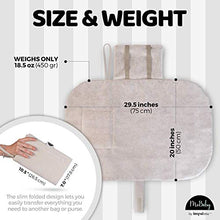 Load image into Gallery viewer, MoBaby Portable Changing Pad, Luxurious Soft-as-Suede Change Clutch, Oeko-TEX Certified, Machine Washable, Chic & Cushioned for Baby, Infant, Newborn, Cream Color