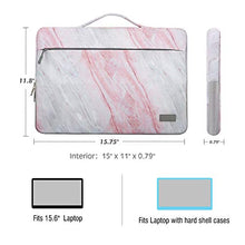 Load image into Gallery viewer, MoKo 15.6 Inch Laptop Sleeve Case Fits 2019 MacBook Pro 16 inch, MacBook Pro 15.4", Surface Book 15 inch, Ultrabook Notebook Carrying Bag for 15.6" Dell HP Acer Chromebook, Pink Gray Marble