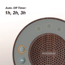 Load image into Gallery viewer, Housbay White Noise Machine with 31 High Fidelity Soothing Sounds, 5W High Power Loud Enough Speaker, Easy Volume Control, Sleep Timer, Sound Machine for Baby, Kids, Adults, Light Sleeper -Wood Grain