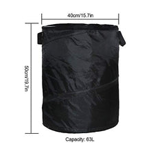 Load image into Gallery viewer, DEXING Pop-Up Car Trash Bin Hump Garbage Bag Foldable Vehicle Trash Can Litter Storage Collection for Camping, 16.64 Gallon Capacity Black