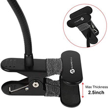 Load image into Gallery viewer, Slopehill Gooseneck Phone Holder for iPhone X XR XS 8 7 Plus Samsung Galaxy S10, Cell Phone Clip Holder for Bedroom Desktop Office Bathroom Kitchen, Rotate Freely Lazy Bracket Holder, Black