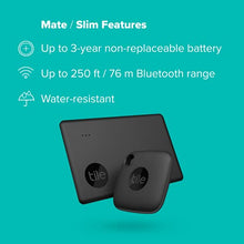Load image into Gallery viewer, Tile Starter Pack (2022) 2-Pack (Mate/Slim). Bluetooth Tracker, Item Locator & Finder for Keys, Wallets & More; Easily Find All Your Things. Water-Resistant. Phone Finder. iOS and Android Compatible