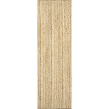 Load image into Gallery viewer, nuLOOM Rigo Hand Woven Farmhouse Jute Runner Rug, 2' 6" x 8', Natural