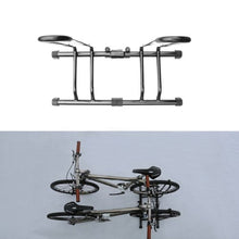 Load image into Gallery viewer, CyclingDeal Adjustable 2 Bike Floor Parking Rack Indoor Home Storage Garage Bicycle Nook Rack Free Standing Apartment Stands - Great for Mountain Road Kids Hybrid Bikes