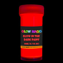 Load image into Gallery viewer, Glow in The Dark Acrylic Paint Set - Self-Luminous Phosphorescent Glowing Neon Paints for Halloween