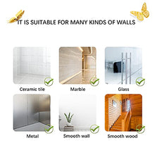 Load image into Gallery viewer, 3D Butterfly Wall Stickers, 48 Pcs 4 Styles 3 Sizes, Removable Metallic Wall Sticker Room Mural Decals Decoration for Kids Bedroom Nursery Classroom Party Wedding Decor DIY Gift (Gold)