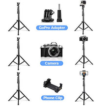 Load image into Gallery viewer, UBeesize 54-inch Selfie Stick Tripod, Detachable and Extendable Phone Tripod for Cell Phone, Compatible with iPhone and Android Phone, Includes Wireless Remote, Cell Phone Holder and Gopro Adapter