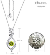 Load image into Gallery viewer, Birthday Gifts for Her August Birthstone Peridot Necklace Wife Women Forever Love Infinity Sterling Silver Jewelry