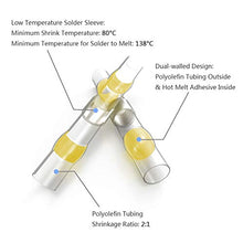 Load image into Gallery viewer, 120PCS Solder Seal Wire Connectors - Sopoby Heat Shrink Solder Connectors - Waterproof Solder Butt Connector Kit Insulated Automotive Marine Electrical Wire Terminals
