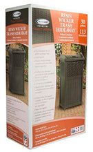Load image into Gallery viewer, Suncast GHW1732 15.75" x 16" x 31.6" Trashcan Hideaway Outdoor Commercial 33 Gallon 31.6" Resin Garbage Waste Bin with Lid in Brown for Garage, 2 Pack