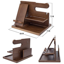 Load image into Gallery viewer, Phone Docking Station for Men - Handmade Unique Nightstand Organizer with Key Holder, Tablet Holder, Book Watch Glasses Accessories Organizer - Great Gift Ideas for Him, Husband, Dad, Grandpa