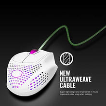 Load image into Gallery viewer, Cooler Master MM720 White Glossy Lightweight Gaming Mouse with Ultraweave Cable, 16000 DPI Optical Sensor, RGB and Unique Claw Grip Shape