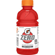 Load image into Gallery viewer, Gatorade G Zero Thirst Quencher, Fruit Punch, 12oz Bottles (6 Pack)