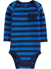 Load image into Gallery viewer, Simple Joys by Carter's Boys' 4-Pack Soft Thermal Long Sleeve Bodysuits, Stripes, 6-9 Months