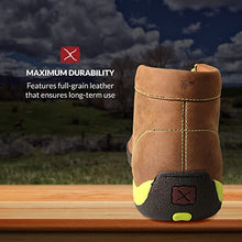 Load image into Gallery viewer, Twisted X Men's Steel Toe Chukka Driving Moc - Handcrafted Leather Safety Toe Shoes with Slip Resistant Outsole - Comfortable, Durable, and Stylish Lace-Up Boots, Distressed Saddle & Yellow, 8.5 M
