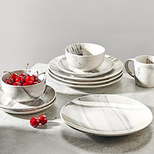 Load image into Gallery viewer, American Atelier Piper Round Dinnerware Set – 16-Piece Stoneware Collection w/ 4 Dinner Salad Plates, 4 Bowls & 4 Mugs – Unique Gift Idea for Any Special Occasion or Birthday, Gray
