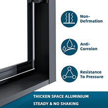 Load image into Gallery viewer, ELEGANT Bathtub Sliding Doors 60" W x 62" H Sliding Shower Doors with 1/4 in. Clear Glass Bypass Bathtub Door in Satin Black Shower Doors Glass Sliding 60 Inches Tub Shower Door