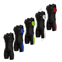 Load image into Gallery viewer, Sparx Men's Elite Triathlon Suit Trisuit SpeedSuit Skinsuit Swim-Bike-Run Triathlon Race Suit (Medium, Black/Blue)