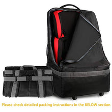 Load image into Gallery viewer, Car Seat Travel Bag with Wheels, Padded Car Seats Backpack, Large Durable Carseat Travel Bag for Airplane, Airport Gate Check Bag, Carseat Cover Travel Bag with Padded Shoulder Strap, Black