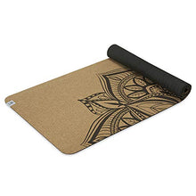 Load image into Gallery viewer, Gaiam Cork Yoga Mat | Print Design Natural Sustainable Cork Resists Germs and Odor | Non-Toxic TPE Rubber Backing | Great for Hot Yoga, Pilates (68-Inch x 24-Inch x 5mm Thick)