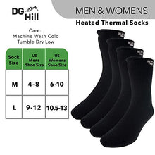 Load image into Gallery viewer, DG Hill (2pk) Mens Thick Heat Trapping Insulated Boot Thermal Socks Pack Warm Winter Crew For Cold Weather