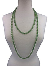 Load image into Gallery viewer, MGR MY GEMS ROCK! 60 Inch 8MM Polished Genuine Green Aventurine Multi-Layer Long Endless Infinity Beaded Necklace.