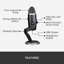 Load image into Gallery viewer, Blue Yeti X Professional Condenser USB Microphone with High-Res Metering, LED Lighting & Blue VO!CE effects for Gaming, Streaming & Podcasting on PC & Mac