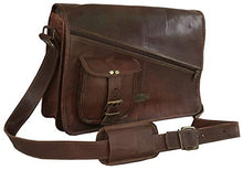 Load image into Gallery viewer, Leather Messenger Bags for Men Women Mens Briefcase Laptop Bag Best Computer Shoulder Satchel School Distressed Bag (11" X 15")