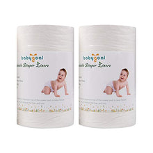 Load image into Gallery viewer, Babygoal Baby Cloth Diaper Liners, Flushable Biodegradable Viscose Bamboo Liners for Cloth Diaper Nappy 2 Pack(200 Sheets) 2BBT01