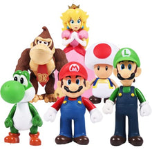 Load image into Gallery viewer, 5 inch Mario Figures Toy - Mario & Luigi Figurines – Yoshi & Mario Bros Action Figures Mario PVC Toy Figures (Pack of 6 )