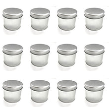 Load image into Gallery viewer, Large Tin Cans (8 Oz), 3" x 2.6", 12 Pack- For Creams, Art and Crafts, Storing Spices and Candy, and More