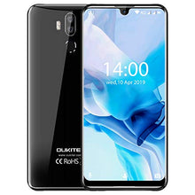 Load image into Gallery viewer, OUKITEL K9 Unlocked Cell Phones 7.12" FHD+ Water Drop Screen 4GB RAM+64GB ROM,16MP+8MP Dual Camera, 6000mAh Battery 4G Android 9.0 Unlocked Smartphones, Dual SIM Smartphone Support OTG(Black)