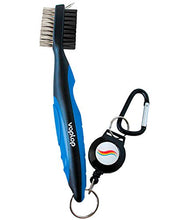 Load image into Gallery viewer, Voplop Golf Brush and Club Groove Cleaner - Easily Attaches to Golf Bag - Deep Clean Iron Grooves - Cleaning Club Face - Bag Clip & Retractable Extension Cord (Blue)