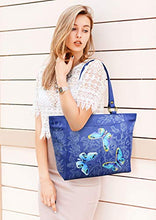 Load image into Gallery viewer, Anuschka Women’s Genuine Leather Classic Work Tote - Hand Painted Exterior - Garden of Delights