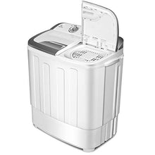 Load image into Gallery viewer, Portable Washer and Dryer,Safeplus Compact Mini Twin Tub Versatile Washing Machine with 8 lbs Washing &5 lbs Spin Dryer Load Cappacity Gravity Drain Pump and Drain Hose for apartments (gray)