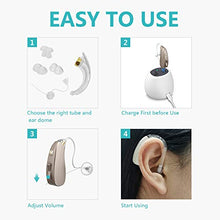 Load image into Gallery viewer, Coniler Smart Hearing Amplifier with Digital Noise Reduction,Rechargeable Sound Aids with Double Charging Holes Suitable for Adults and Seniors (Only1 Aid)