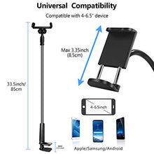 Load image into Gallery viewer, Gooseneck Bed Cell Phone Holder Mount, PEYOU 33" Flexible Phone Stand 360 Lazy Desk Bed Clip Calmp Mount Compatible for iPhone 11 Pro Xs Max XR X 8 7 6 6s Plus, Samsung and More 4.0"-6.5" Devices