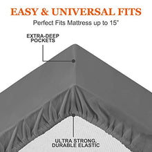 Load image into Gallery viewer, BYSURE Hotel Luxury Bed Sheets Set 6 Piece(Queen, Grey) - Super Soft 1800 Thread Count 100% Microfiber Sheets with Deep Pockets, Wrinkle & Fade Resistant