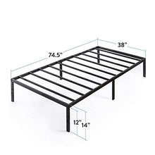 Load image into Gallery viewer, Best Price Mattress 14 Inch Metal Platform Beds w/ Heavy Duty Steel Slat Mattress Foundation (No Box Spring Needed), Black