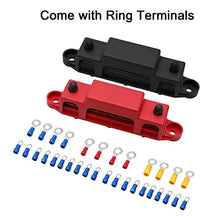 Load image into Gallery viewer, Mofeez Hammer Lug Crimper Tool and Bus Bar Set - 3x1/4” Post, 10x#8 Screw Terminal Power Distribution Block with Ring Terminals
