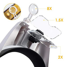 Load image into Gallery viewer, Mufuny Headband Magnifying Glasses Visor Headset with Light LED Magnifier Loupe Hands-Free for Close Work/Sewing/Crafts/Reading/Repair/Jewelry(1X to 14X)