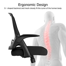 Load image into Gallery viewer, Hbada Office Task Desk Chair Swivel Home Comfort Chairs with Flip-up Arms and Adjustable Height, Black