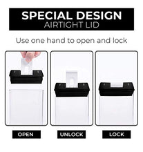 Load image into Gallery viewer, Airtight Food Storage Container Set-CINEYO-7 Piece Set Clear Plastic Canisters For Cereal, Flour with Easy Lock Lids, for Kitchen Pantry Organization and Storage, Include Labels and Marker (Black)