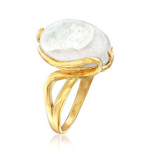 Load image into Gallery viewer, Ross-Simons Moonstone Twisted Ring in 18kt Gold Over Sterling