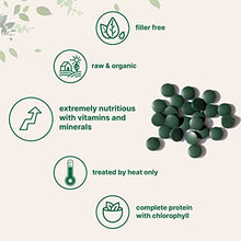 Load image into Gallery viewer, Organic Spirulina Supplement (Raw Spirulina Organic Filler Free), 3000MG Per Serving, 720 Tablets (4 Month Supply), Rich in Vegan Protein, Vitamins & Prebiotics, Premium Spirulina Pills Organic