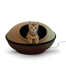 Load image into Gallery viewer, K&H PET PRODUCTS Thermo-Mod Dream Pod Heated Pet Bed 22 Inches Tan/Black