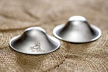 Load image into Gallery viewer, The Original Silver Nursing Cups - Nipple Shields for Nursing Newborn - Newborn Essentials Must Haves - Soothe and Protect Your Nursing Nipples - 925 Silver (L)
