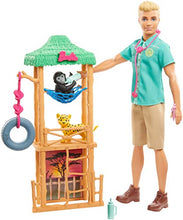 Load image into Gallery viewer, Barbie Ken Wildlife Vet Playset with Doll, Vet Care Station and Accessories