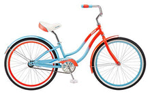 Load image into Gallery viewer, Kulana Lakona Shore Youth Beach Cruiser Bike, 24-Inch Wheels, Single Speed, Blue/Coral (R1751AZ)